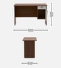 Kana Writing table In Brown Finish