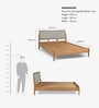 Kanan Queen Size Bed In Natural Finish With Patina