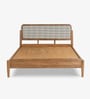 Kanan Queen Size Bed In Natural Finish With Patina