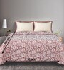Purple Kanan Cotton Floral Breathable & Queen Size Bedsheet With 2 Pillow Covers