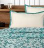 Green Kanan Cotton Floral Breathable & Queen Size Bedsheet With 2 Pillow Covers