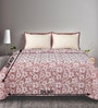 Purple Kanan Cotton Floral Breathable & Queen Size Bedsheet With 2 Pillow Covers