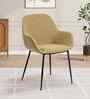 Kancha Velvet Fabric Dining Chair In Beige Colour