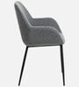 Kancha Velvet Fabric Dining Chair In Grey Colour
