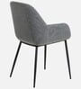 Kancha Velvet Fabric Dining Chair In Grey Colour