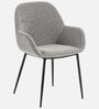 Kancha Velvet Fabric Dining Chair In Light Grey Colour