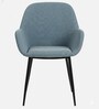 Kancha Velvet Fabric Dining Chair In Mint Blue Colour