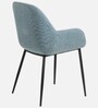 Kancha Velvet Fabric Dining Chair In Mint Blue Colour