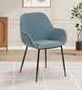 Kancha Velvet Fabric Dining Chair In Mint Blue Colour