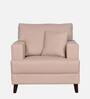 Kandy Fabric 1 Seater Sofa in Beige Colour