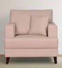Kandy Fabric 1 Seater Sofa in Beige Colour