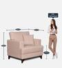 Kandy Fabric 1 Seater Sofa in Beige Colour