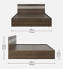 Kane King Size Bed in Oak Finish with Box Storage