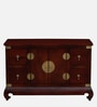 Kani Mango Wood 2 Door Sideboard In Honey Oak Finish With Drawers