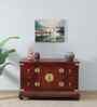 Kani Mango Wood 2 Door Sideboard In Honey Oak Finish With Drawers
