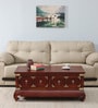 Kani Mango Wood Coffee Table In Honey Oak Finish With Drawers