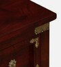Kani Mango Wood Coffee Table In Honey Oak Finish With Drawers