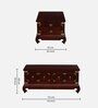 Kani Mango Wood Coffee Table In Honey Oak Finish With Drawers