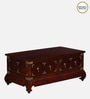 Kani Mango Wood Coffee Table In Honey Oak Finish With Drawers