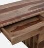 Reggio Sheesham Wood Writing Table In Rustic Teak Finish
