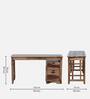 Reggio Sheesham Wood Writing Table In Rustic Teak Finish