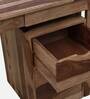Reggio Sheesham Wood Writing Table In Rustic Teak Finish