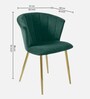 Kapee Velvet Fabric Barrel Chair In Green Colour