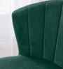 Kapee Velvet Fabric Barrel Chair In Green Colour