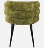Kapi Velvet Fabric Barrel Chair In Green Colour
