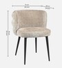 Kapi Velvet Fabric Barrel Chair In Off White Colour