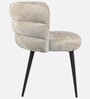 Kapi Velvet Fabric Barrel Chair In Off White Colour
