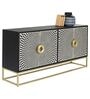 Kara Bone Inlay Sideboard Cabinet In Mother of Pearl Finish