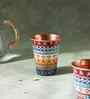 Karaikudi Tiles Copper Tumbler, Large