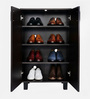 Karatsu 2 Door Shoe Cabinet in Wenge Finish