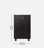 Karatsu 2 Door Shoe Cabinet in Wenge Finish