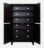 Karatsu 4 Door Shoe Cabinet in Wenge Finish