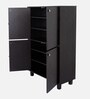 Karatsu 4 Door Shoe Cabinet in Wenge Finish