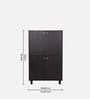Karatsu 4 Door Shoe Cabinet in Wenge Finish