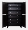 Karatsu 4 Door Shoe Cabinet in Wenge Finish
