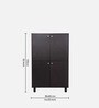 Karatsu 4 Door Shoe Cabinet in Wenge Finish