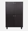 Karatsu 4 Door Shoe Cabinet in Wenge Finish