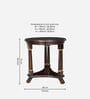 Karina Solid Wood End Table Walnut Finish