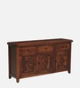 Karl Sheesham Wood Sideboard in Scratch Resistant Honey Oak Finish