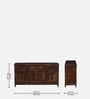 Karl Sheesham Wood Sideboard In Scratch Resistant Provincial Teak Finish