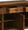 Karl Sheesham Wood Sideboard In Scratch Resistant Rustic Teak Finish