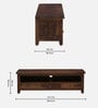 Karl Sheesham Wood TV Console in Scratch Resistant Provincial Teak Finish For TVs Up To 55"