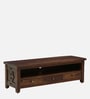 Karl Sheesham Wood TV Console in Scratch Resistant Provincial Teak Finish For TVs Up To 55"