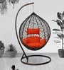 Karl Wicker Swing in Black & Orange Colour