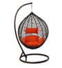 Karl Wicker Swing in Black & Orange Colour