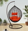 Karl Wicker Swing in Black & Orange Colour